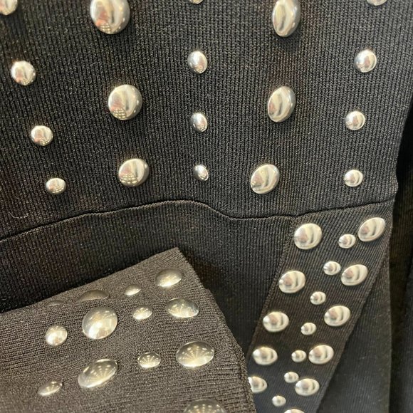 INC International Concepts Women's Black Long-Sleeved Studded Dress - Picture 6 of 7